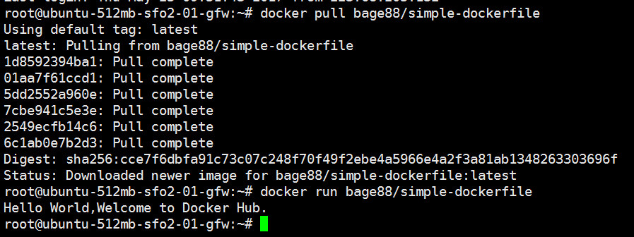 docker run bage88/simple-dockerfile